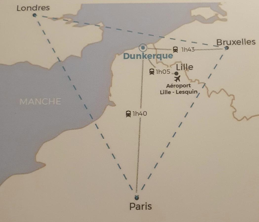 Studio Vue Mer Au Coeur De Malo Les Bains Pieds Dans L Eau Dunkirk Exterior foto